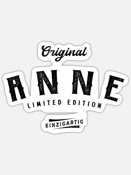 Anne Limited Edition - Sticker Größe S (10 x 10 cm) - Mattweiß
