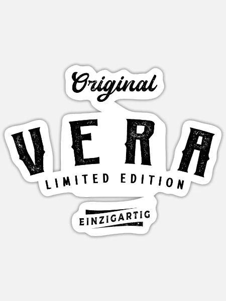 Vera Limited Edition - Sticker Größe S (10 x 10 cm) - Mattweiß
