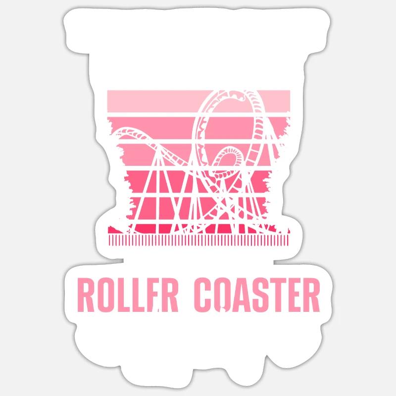 Roller coaster riders Sticker size S (10 x 10 cm)