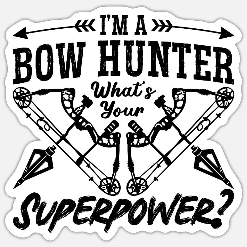 Je suis un chasseur d’arc Qu’est-ce que Bowhunting Target Bowhunter Sticker taille S (10 x 10 cm)