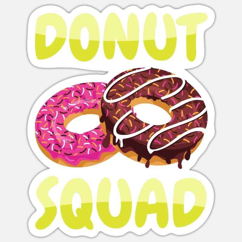 Donut Squad - Sticker taille S (10 x 10 cm) - blanc mat