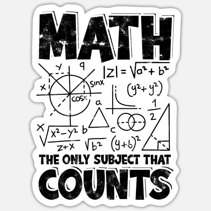 Math La seule matière qui compte - maths Sticker taille S (10 x 10 cm)