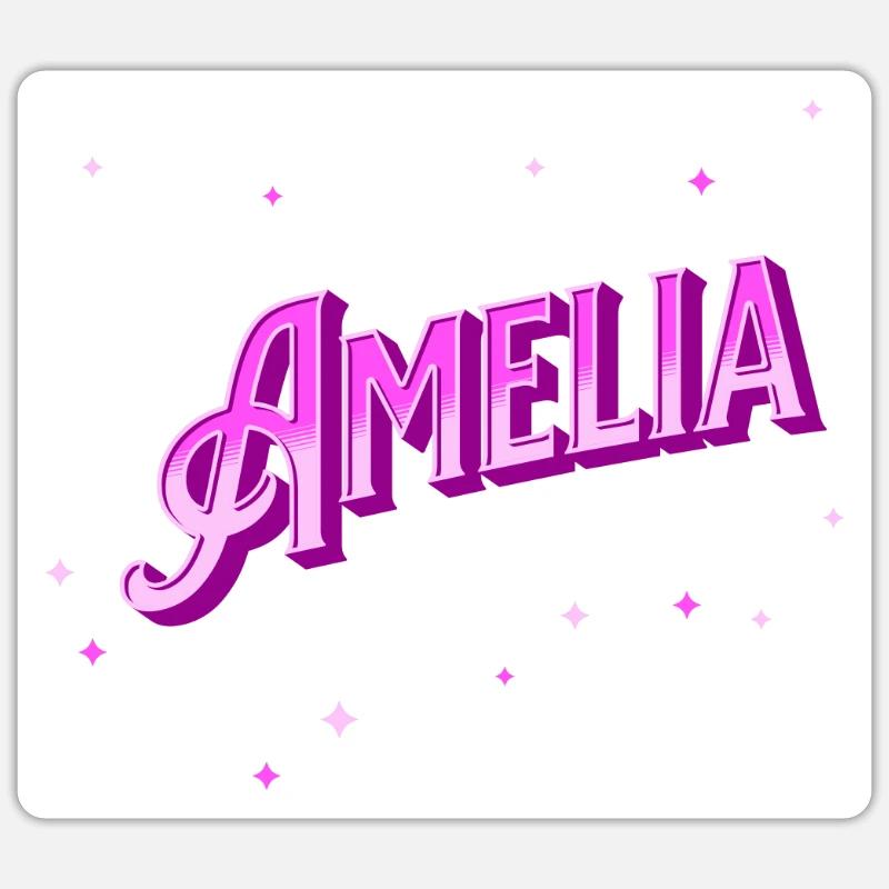 Amelia name personalized - Sticker size S (10 x 10 cm) - white matte