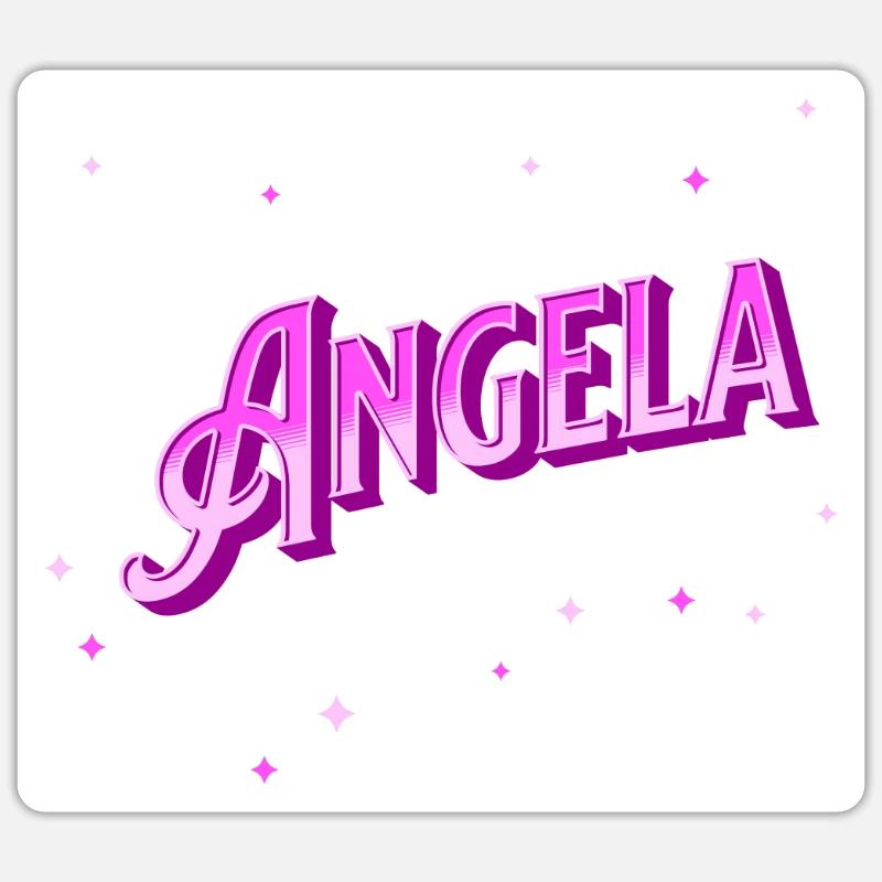 Angela name personalized - Sticker size S (10 x 10 cm) - white matte