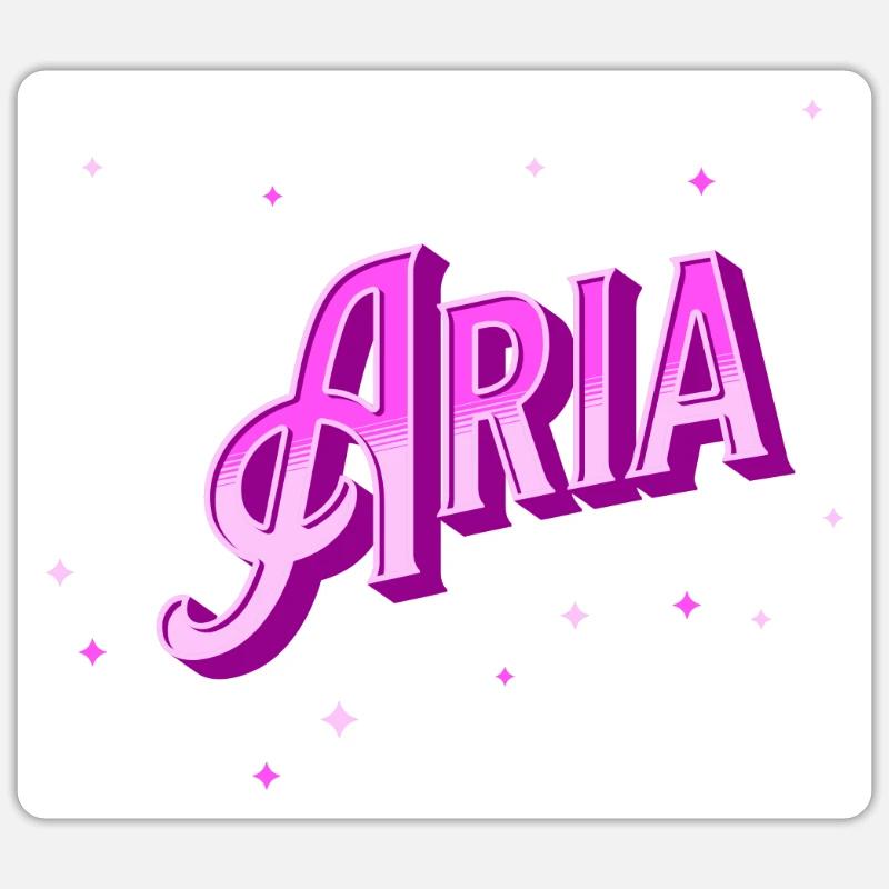 Aria name personalized - Sticker size S (10 x 10 cm) - white matte