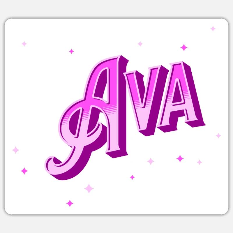 Ava name personalized - Sticker size S (10 x 10 cm) - white matte