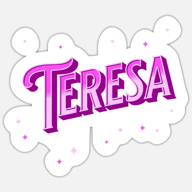 Teresa name personalized - Sticker size S (10 x 10 cm) - white matte