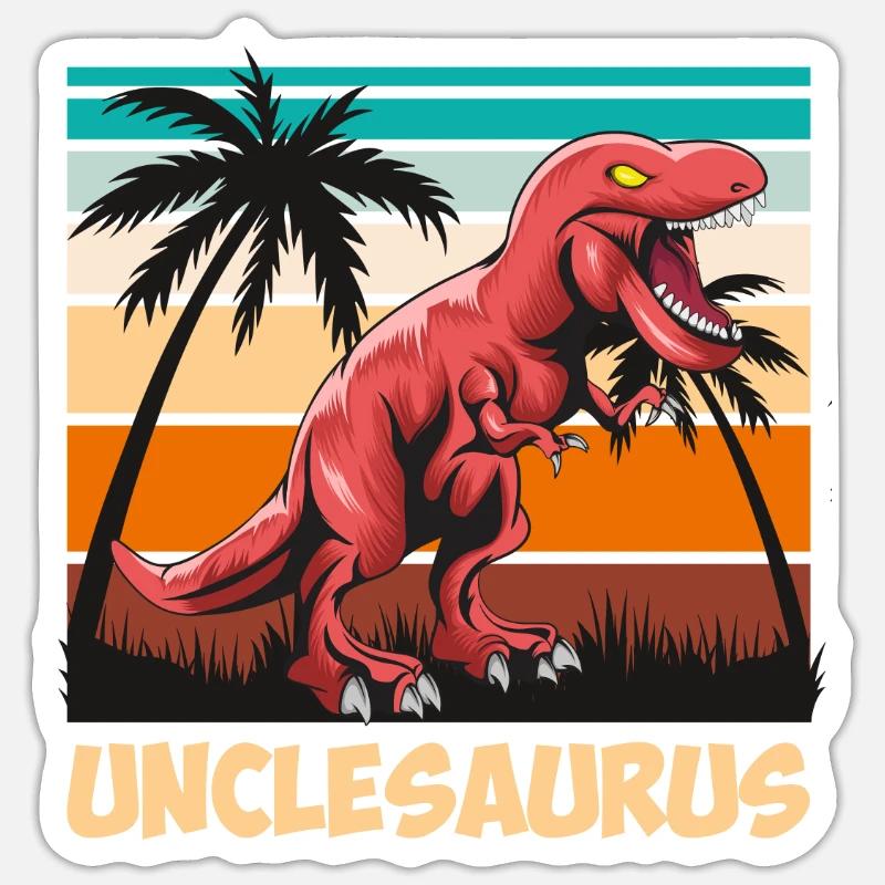 Unclesaurus Uncle - Sticker size S (10 x 10 cm) - white matte
