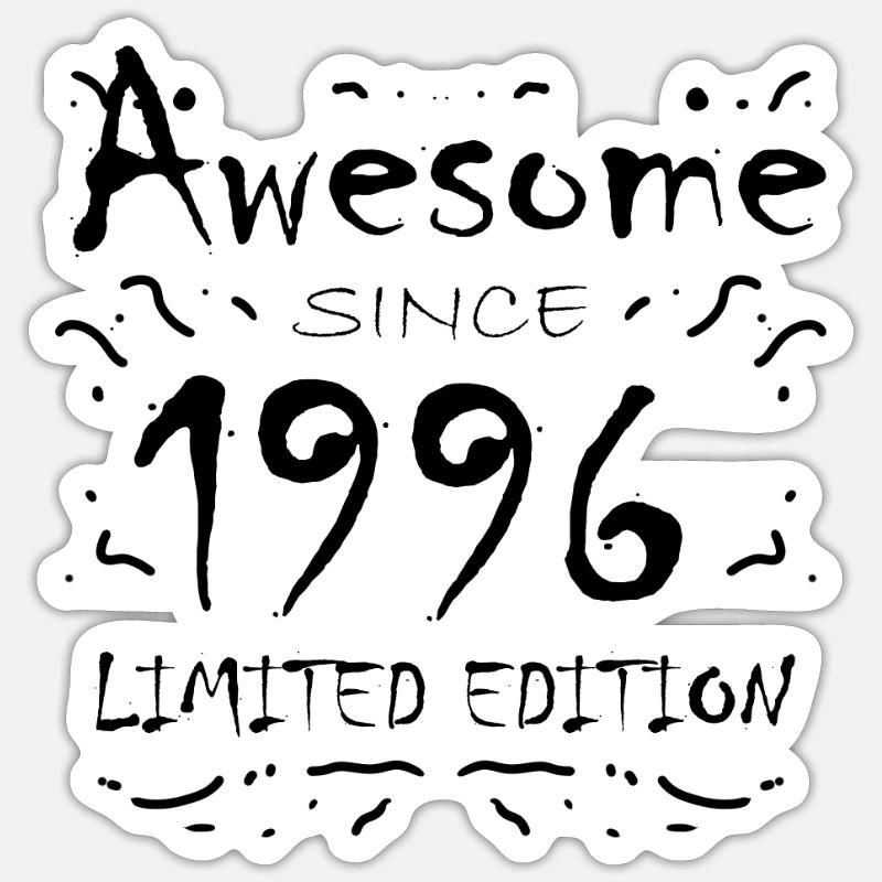 1996 - Born 1996 - Sticker size S (10 x 10 cm) - white matte