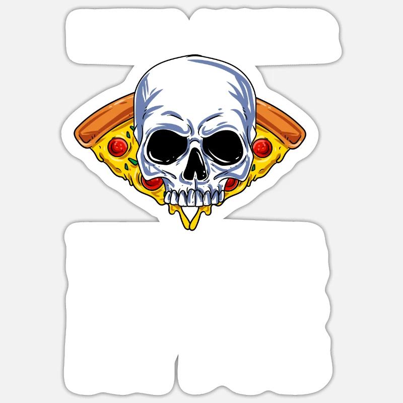 Pizza - Sticker size S (10 x 10 cm) - white matte
