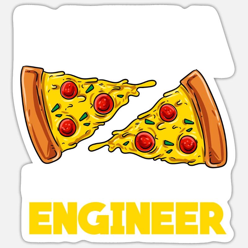 Pizza - Sticker size S (10 x 10 cm) - white matte