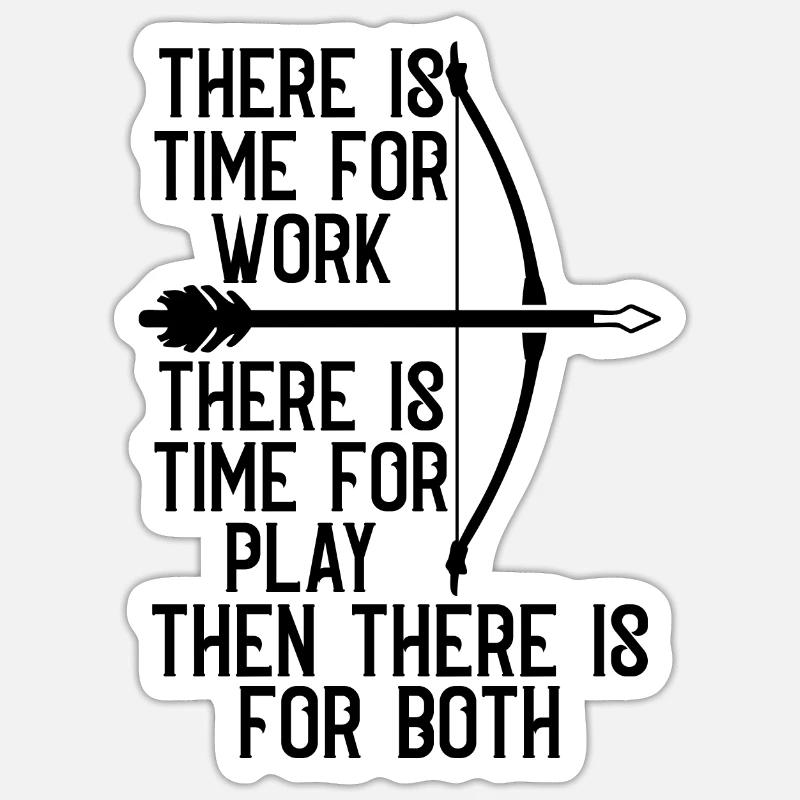 Il y a du temps pour la chasse à l’arc Chasse à l’arc Target Bowhunter Sticker taille S (10 x 10 cm)