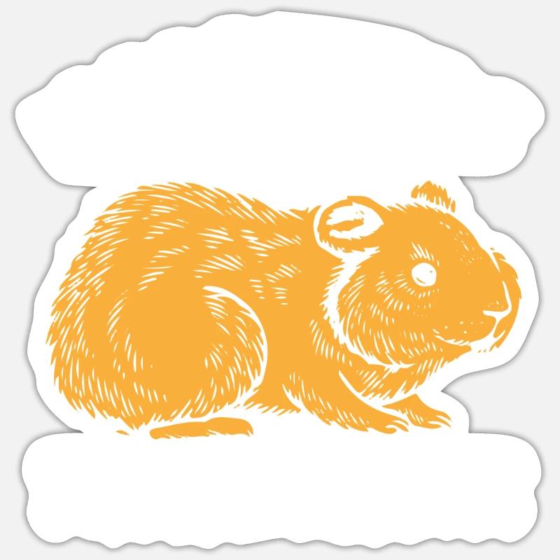 Hamster Cadeau Hamster Lovers - Sticker taille S (10 x 10 cm) - blanc mat
