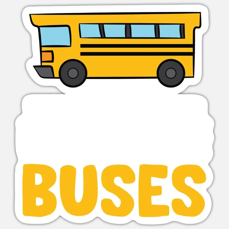 Nur ein Mädchen, das Busse liebt - Sticker Größe S (10 x 10 cm) - Mattweiß