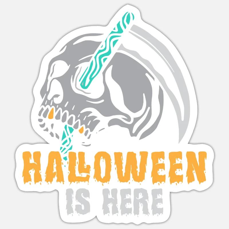 Halloween-Sensenmann-Engel des Todes Sticker Größe S (10 x 10 cm)