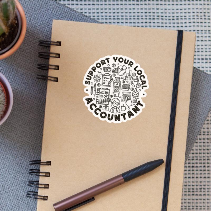Comptable Comptable Comptable Sticker taille S (10 x 10 cm)