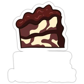 Marble Cake - I love marble cake - Sticker size S (10 x 10 cm) - white matte - Front