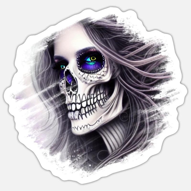 Squelette Sticker taille S (10 x 10 cm)