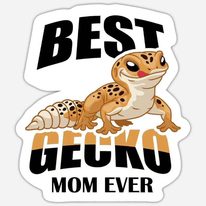 Gecko - Sticker size S (10 x 10 cm) - white matte