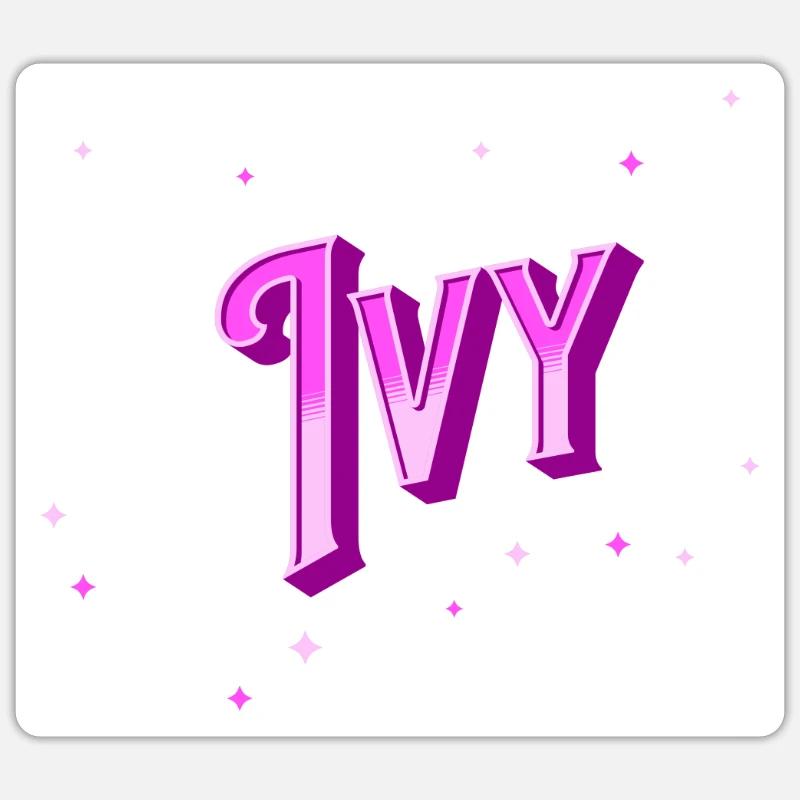 Ivy name personalized - Sticker size S (10 x 10 cm) - white matte