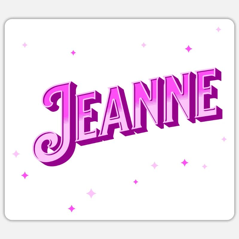 Jeanne name personalized - Sticker size S (10 x 10 cm) - white matte