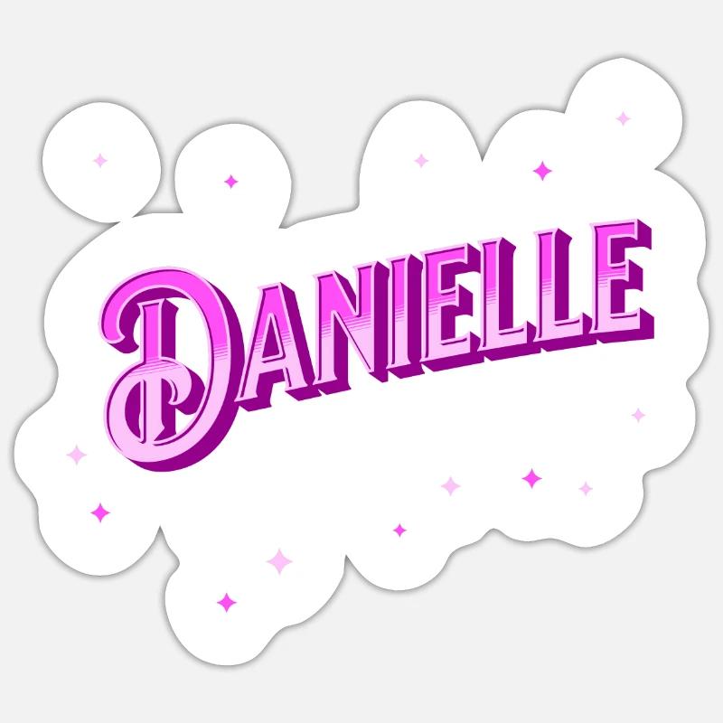 Danielle name personalized - Sticker size S (10 x 10 cm) - white matte