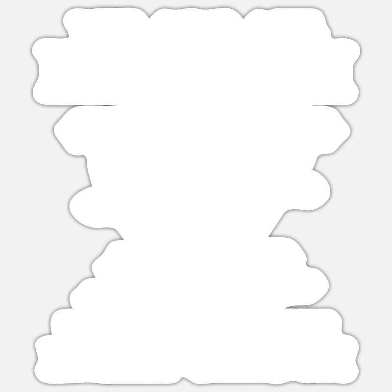 Anxiété Dépression Santé mentale - Sticker taille S (10 x 10 cm) - blanc mat