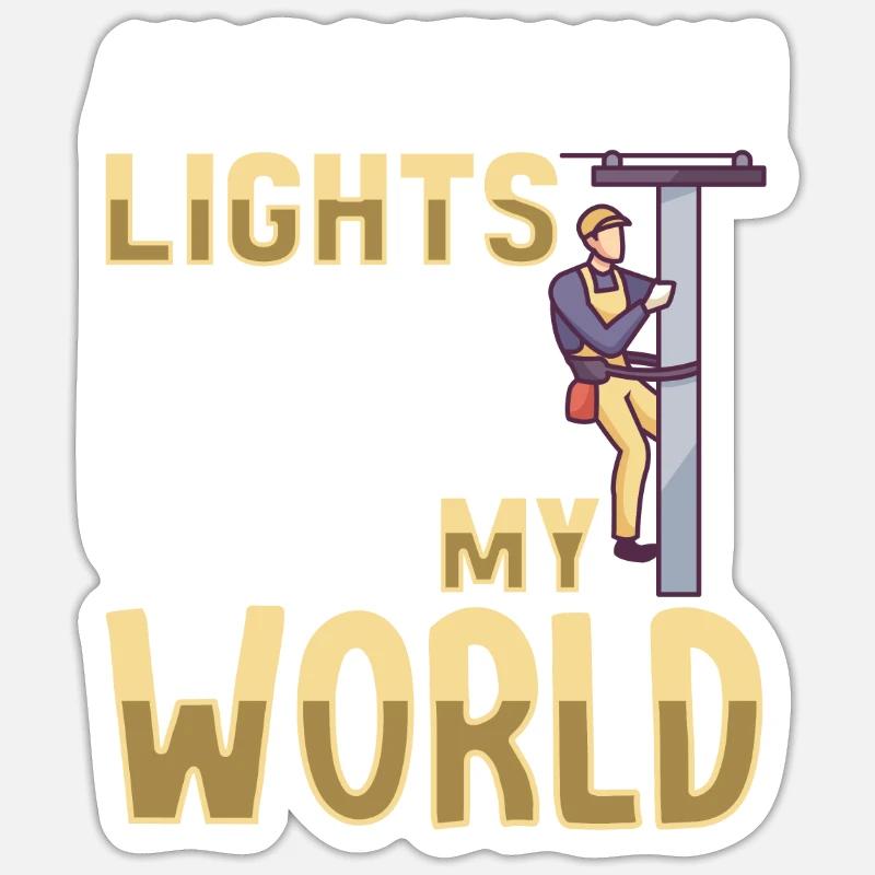 Electrician Electrical Engineer Lineman Electrical Sticker size S (10 x 10 cm)