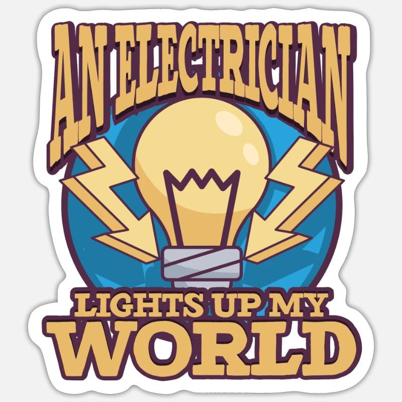 Electrician Electrical Engineer Lineman Electrical Sticker size S (10 x 10 cm)