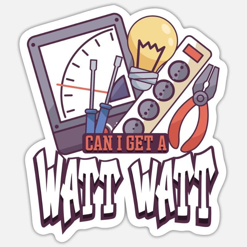 Electrician Electrical Engineer Lineman Electrical Sticker size S (10 x 10 cm)