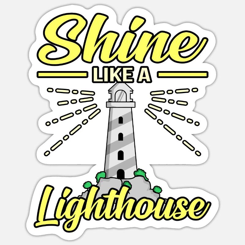 Phare - Sticker taille S (10 x 10 cm) - blanc mat
