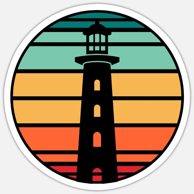 Lighthouse - Sticker size S (10 x 10 cm) - white matte