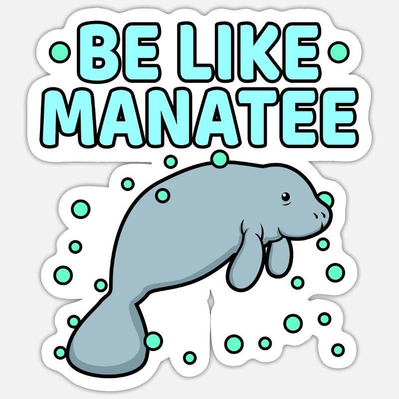 Manatee - Sticker size S (10 x 10 cm) - white matte