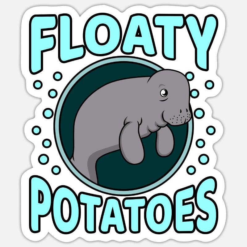 Manatee - Sticker size S (10 x 10 cm) - white matte