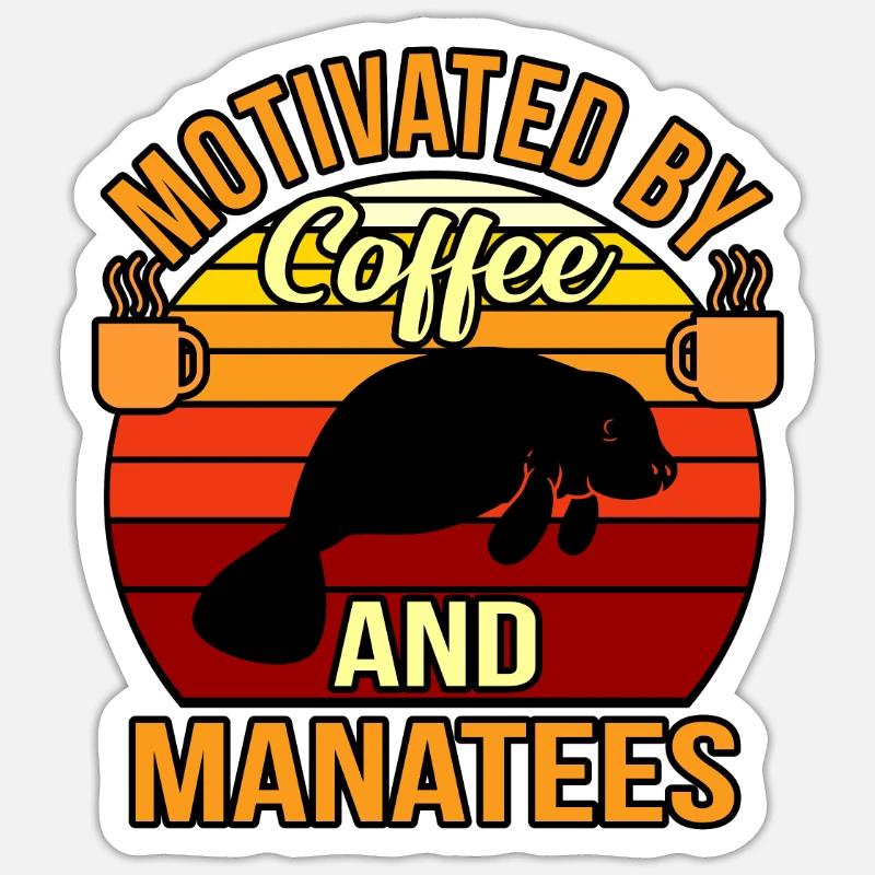 Manatee Sticker size S (10 x 10 cm)