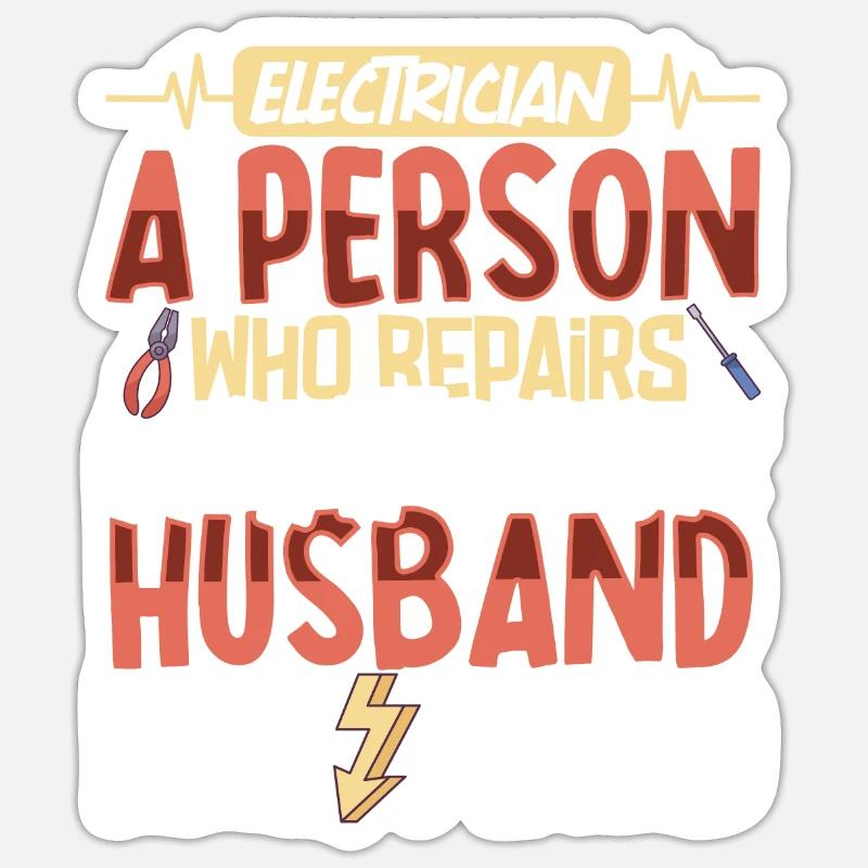 Electrician Electrical Engineer Lineman Electrical Sticker size S (10 x 10 cm)
