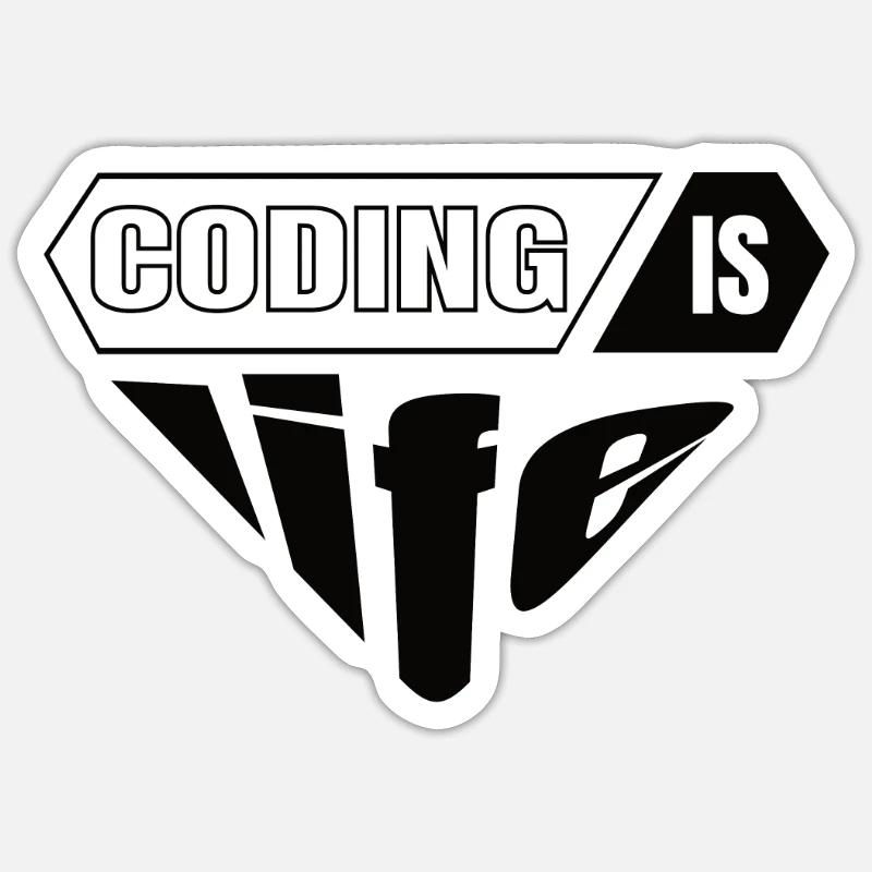 Softwareentwickler Programmierer Geschenk Sticker Größe S (10 x 10 cm)