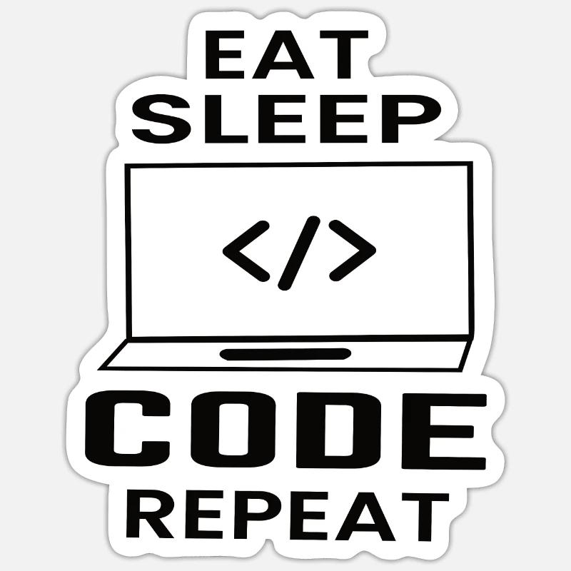 Softwareentwickler Programmierer Geschenk Sticker Größe S (10 x 10 cm)