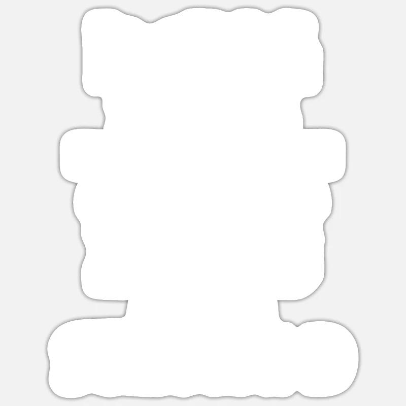 Ich liebe gro�e S�cke enge Enden und ein starkes d - Sticker Größe S (10 x 10 cm) - Mattweiß