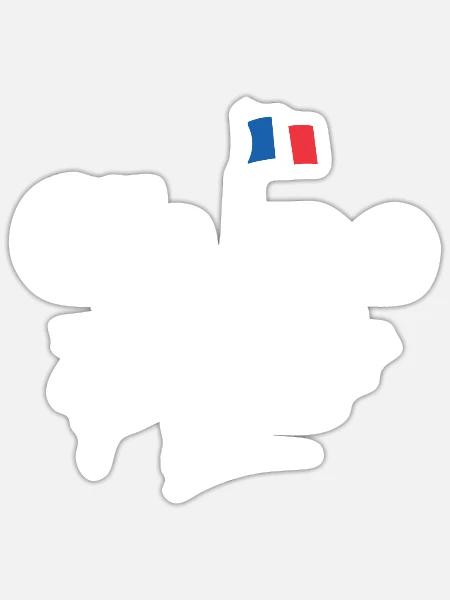 Eiffelturm Paris Französische Liebe - Sticker Größe S (10 x 10 cm) - Mattweiß