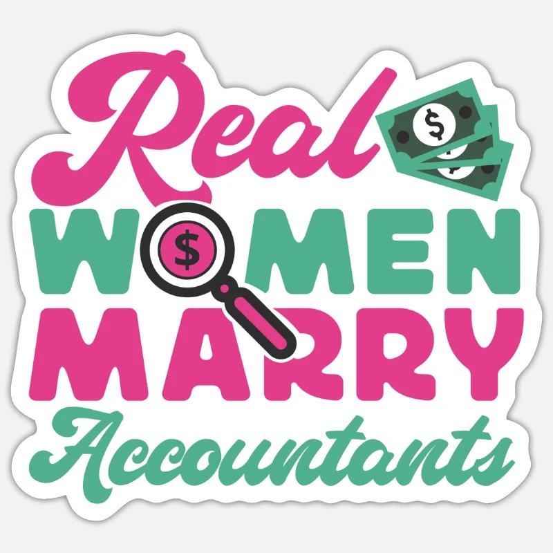 Comptable Comptable Mariage Sticker taille S (10 x 10 cm)