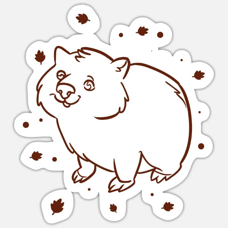 Petit Bébé Ours - Sticker taille S (10 x 10 cm) - blanc mat