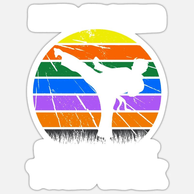 Keep training until your belt turns black Sticker size S (10 x 10 cm)