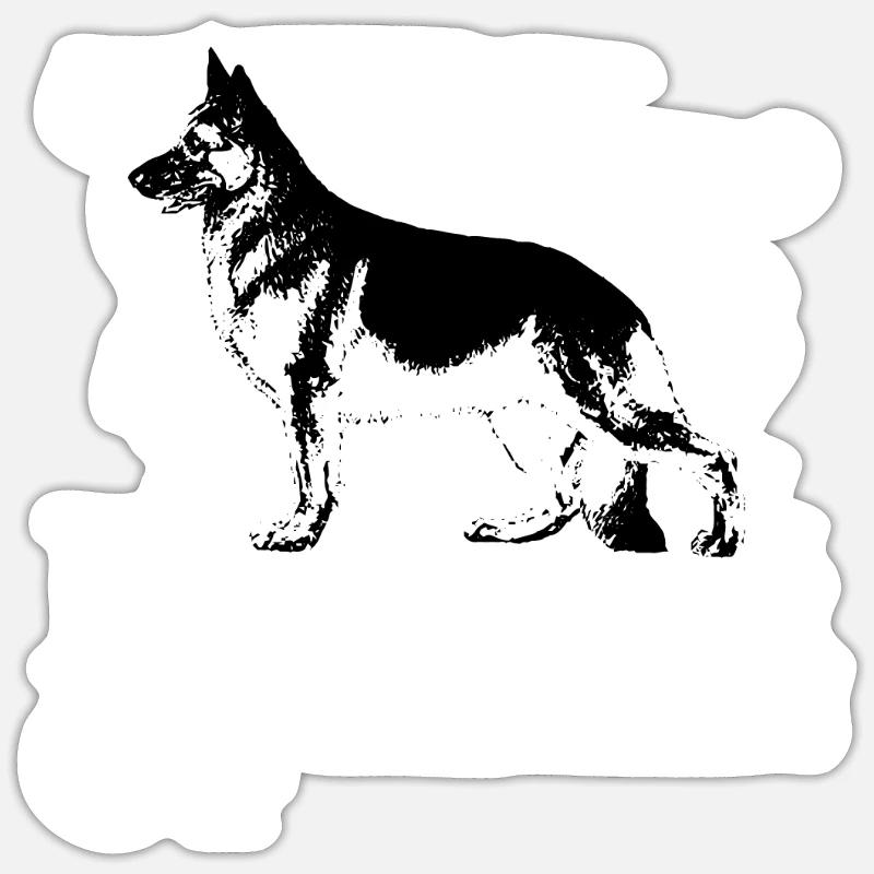 Mutter der Hirten Hundebesitzer Gift Sticker Größe S (10 x 10 cm)