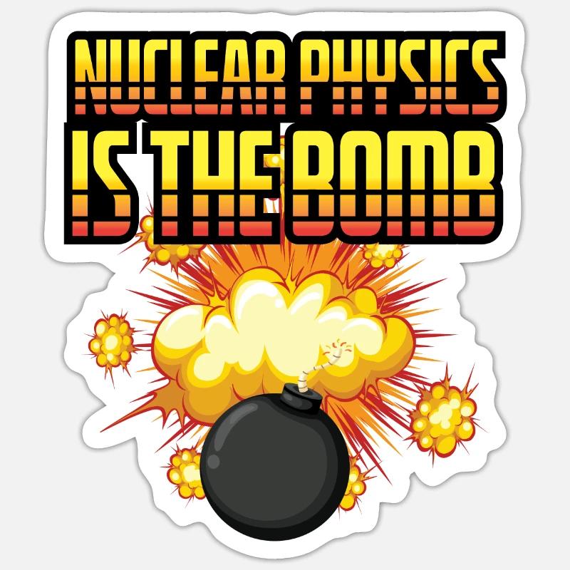 Kernphysik Wissenschaftler oder Ausbilder Gift Sticker Größe S (10 x 10 cm)