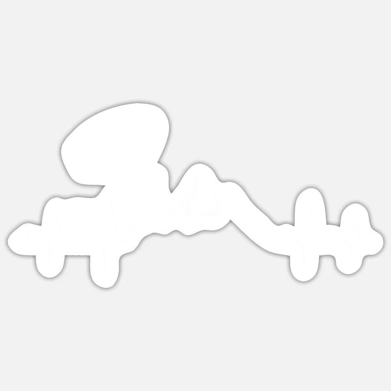 Gleitschirm-herzschlag Mit Gebirgsherzfrequenz Von Sticker Größe S (10 x 10 cm)