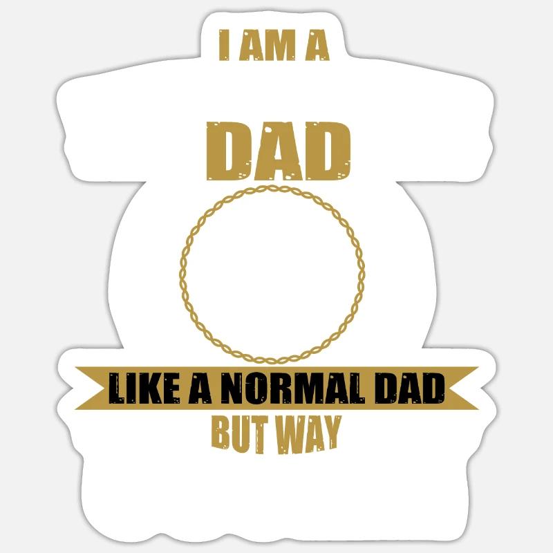Mobile crane driver dad - Sticker size S (10 x 10 cm) - white matte