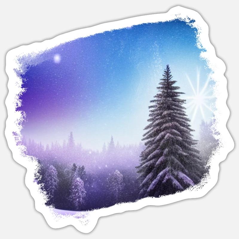 Winter - Sticker size S (10 x 10 cm) - white matte