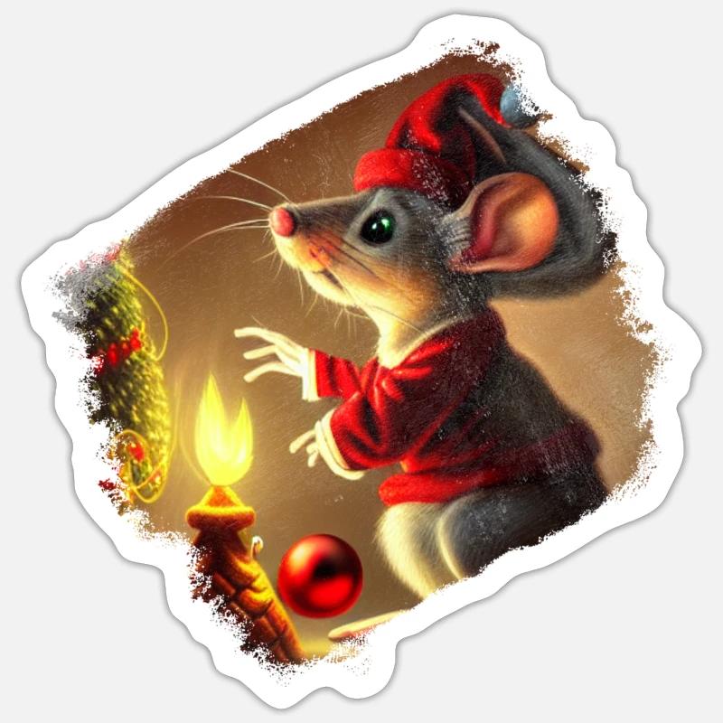 Weihnachtsgeschenk Sticker Größe S (10 x 10 cm)