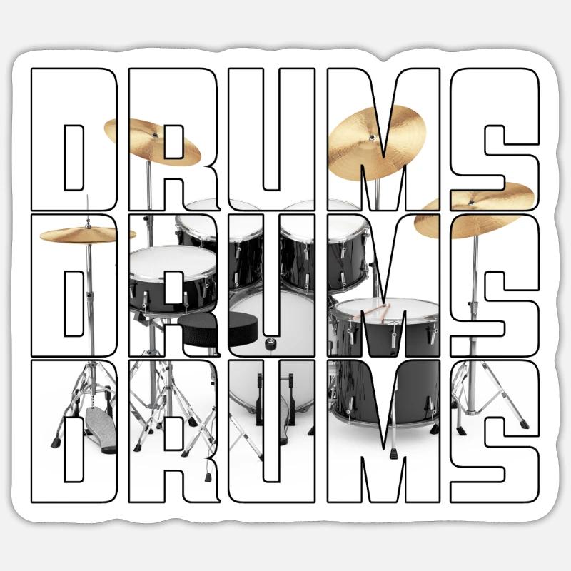 Percussion Sticker taille S (10 x 10 cm)